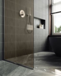 Душевая перегородка MaybahGlass MGD-697-5у 79см хром матовый